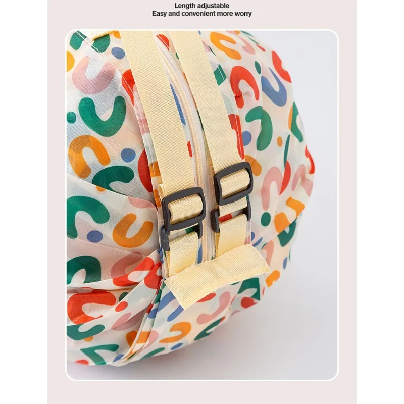 Eco Foldable Shopping Bag Waterproof Reusable Oxford Fabric Grocery Tote, Large Capacity Travel/Supermarket Durable Shoulder Bag 6