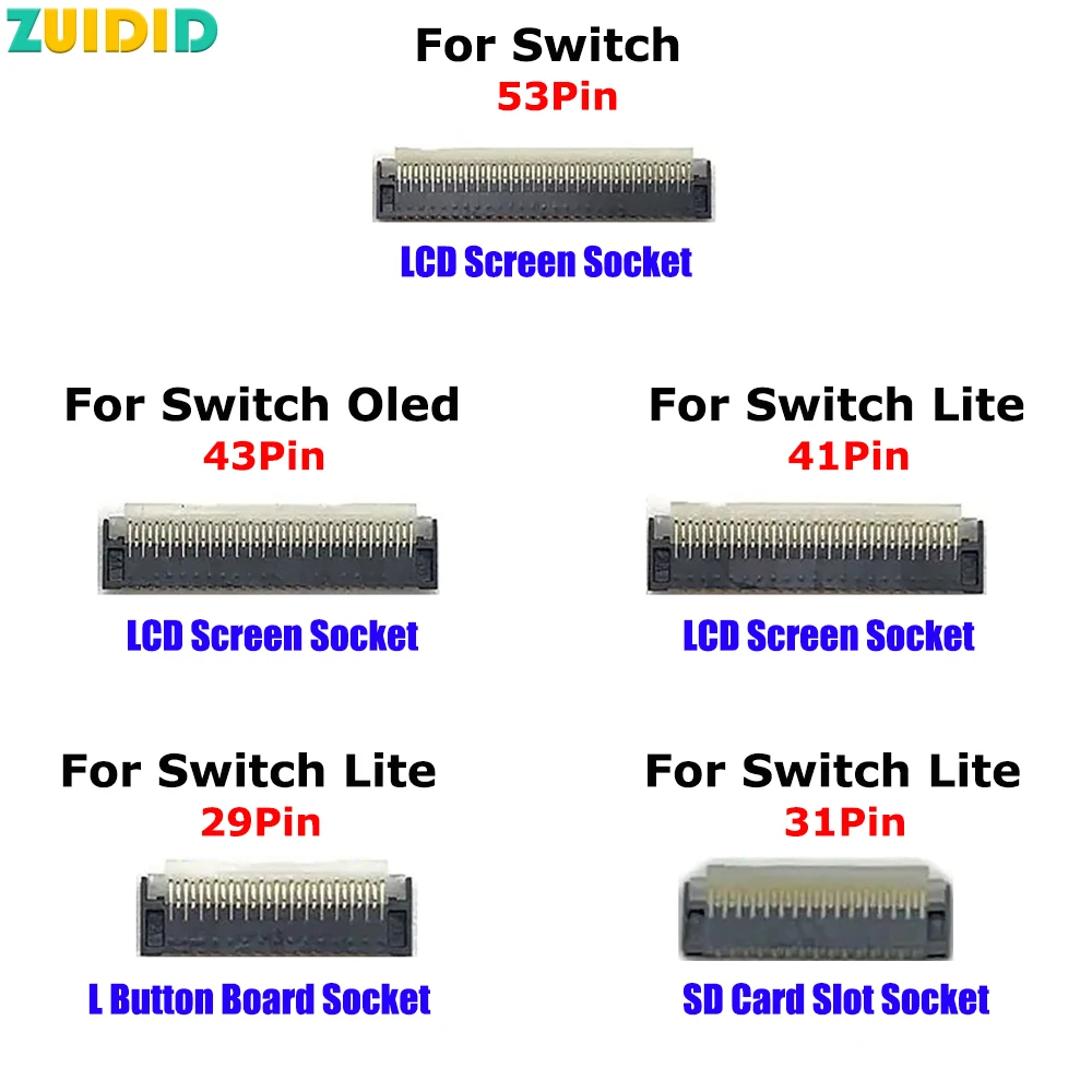 1pc 29/31/41/43/53 핀 FPC 암 소켓 마더 보드 LCD 디스플레이 화면 ..