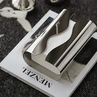 Nordic Stainless Tissue Case Mirror Napkin Holder Silvery Napkin Box Desktop Tissue Box Table Decoration Kitchen Accessories 2