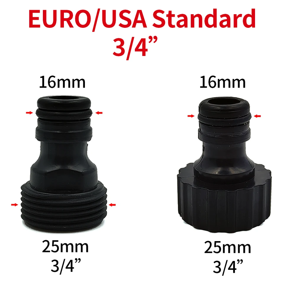 Connettore Rapido Per Tubo da Giardino in Plastica, Raccordi a Innesto Rapido Per Tubo Dell'acqua Adattatori Rapidi Per Tubi Kit di Sgancio Rapido Per Capezzoli Maschio da 1/2 Pollice, Confezione da 2