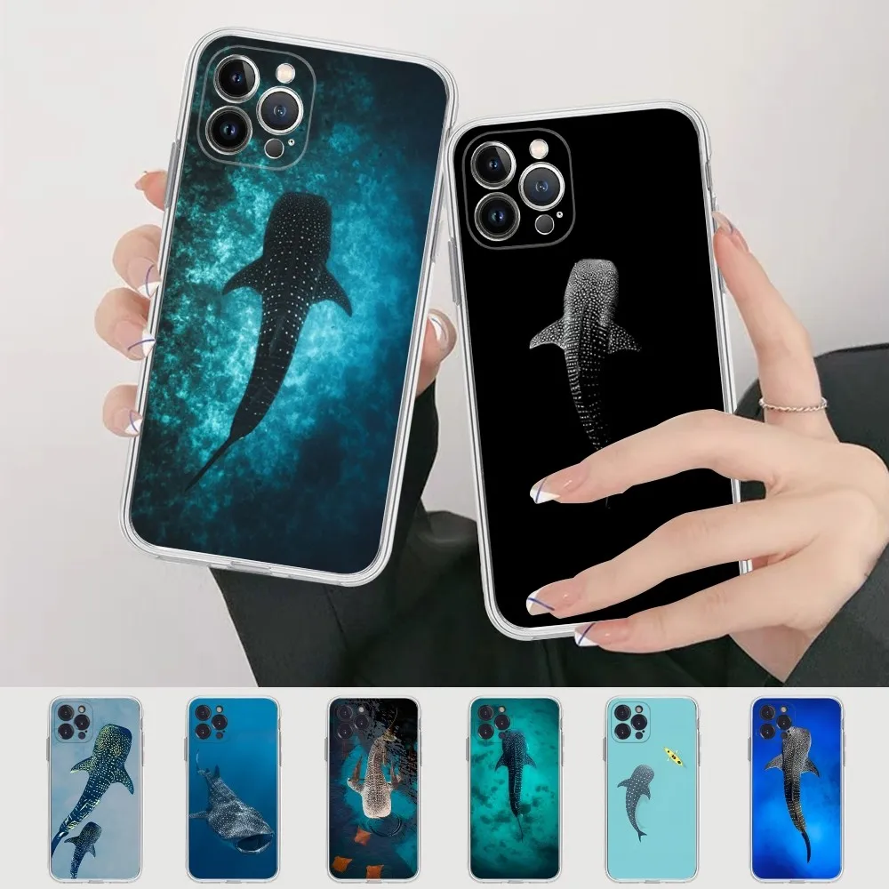 

Ocean Whale Shark Phone Case For iPhone XR X XS Max 14 13 Pro Max 11 12 Mini 6 7 8 plus SE 2020 Printing Cover