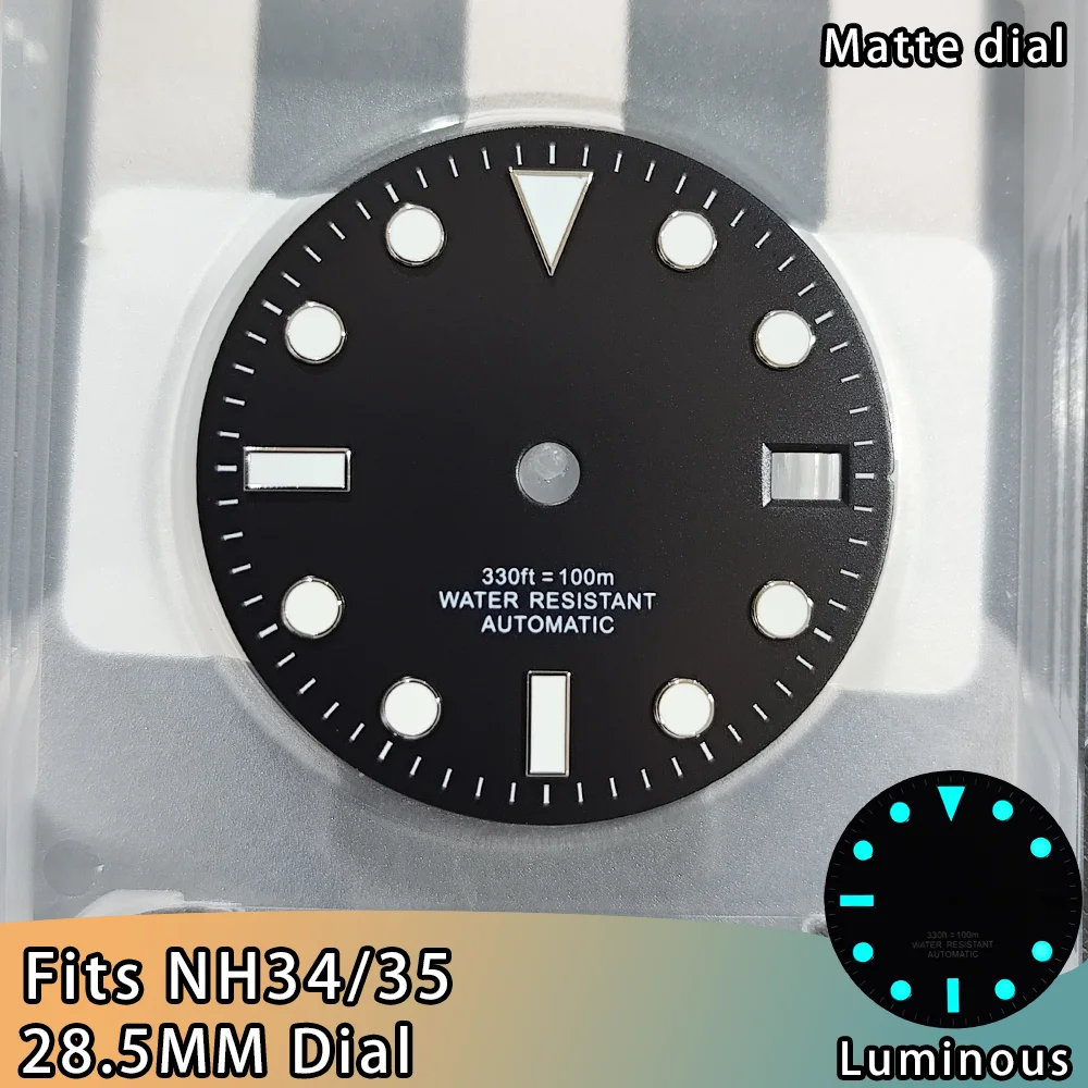 Enhanced White Watch Dial with BGW9 Blue Luminous Feature - 28.5mm