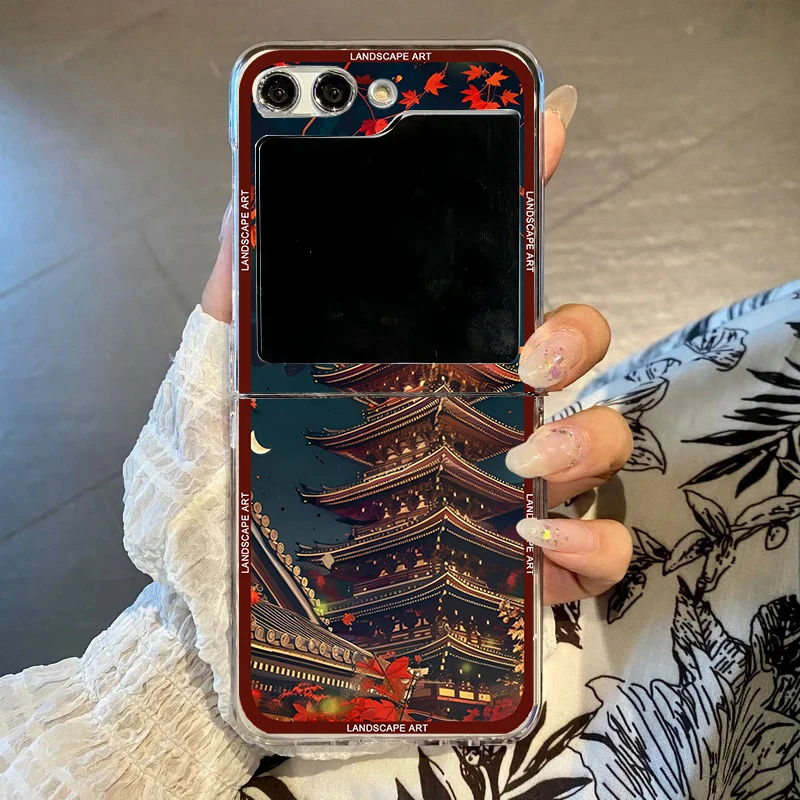 Cherry Blossom Anime Street View Phone Case - Clear Hard PC Cover