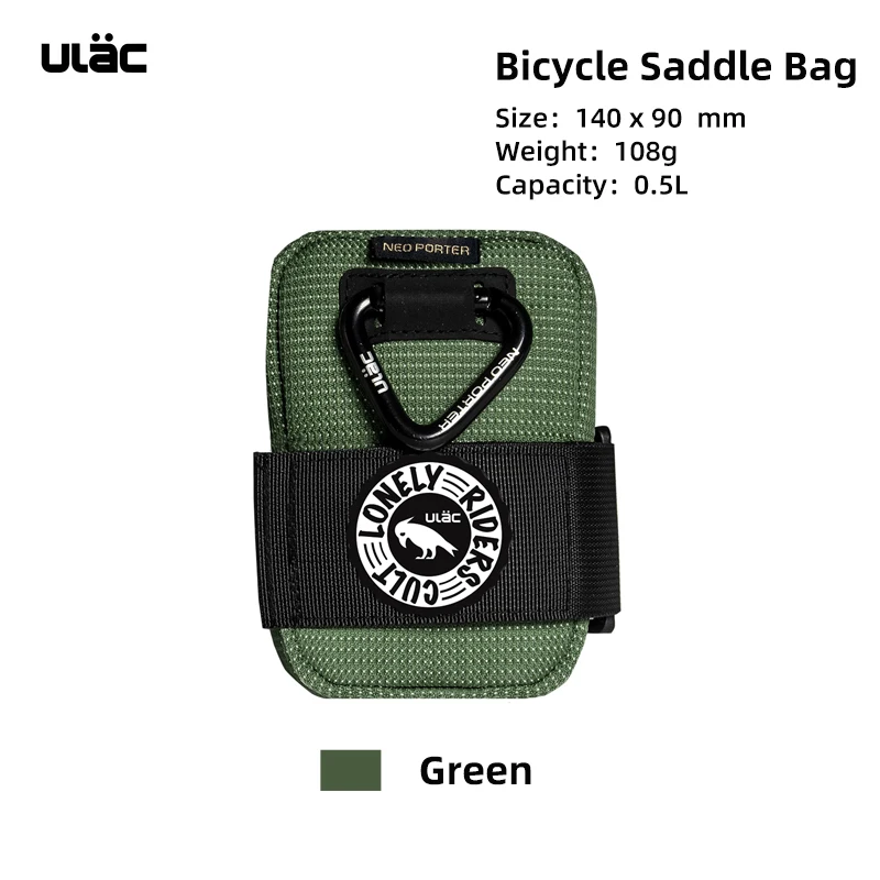 Compact Waterproof Bicycle Saddle Bag - Shockproof, Durable Fabric Rear Pack Tail Pouch