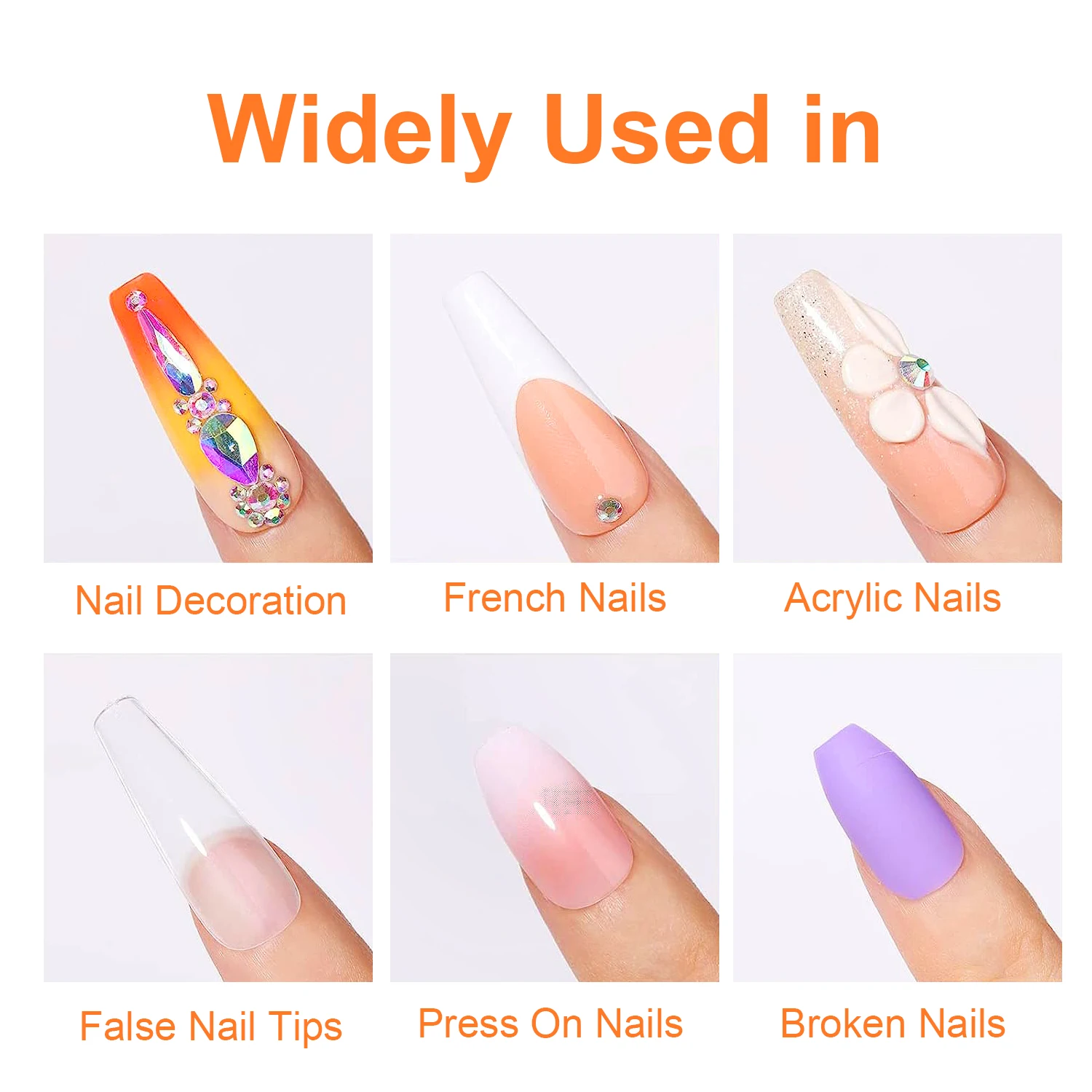 Super Strong Nail Glue - Long-Lasting Adhesion for False and Acrylic Nails, Press-On Nails, and Nail Art Decoration (5pcs/2pcs)