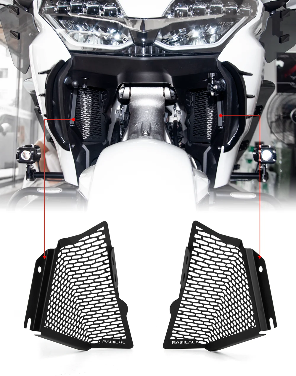 Panical wassertank net kühler gitter schutz abdeckung schutz zubehör für honda gold wing gl1800 gl1800b f6b 2012-2016 – Detail 1