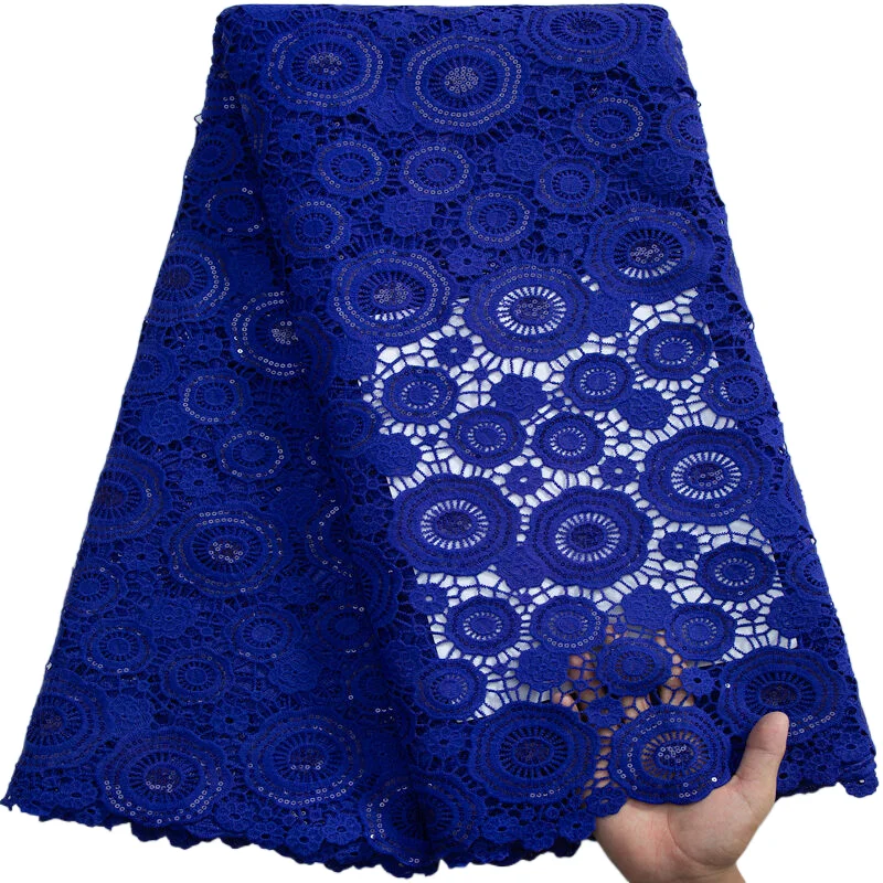

African Lace Fabric 2023 High Quality Nigerian Cord Guipure Lace Fabric French Water Soluble Lace Fabric For Party Dress A3280