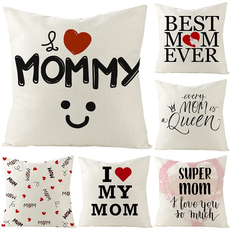 

New Arrival Pillow Covers Linen Cushion Pillow Case 18x18inch Sofa Pillowcases Bedroom Decor For Mother's Day Gift 2022