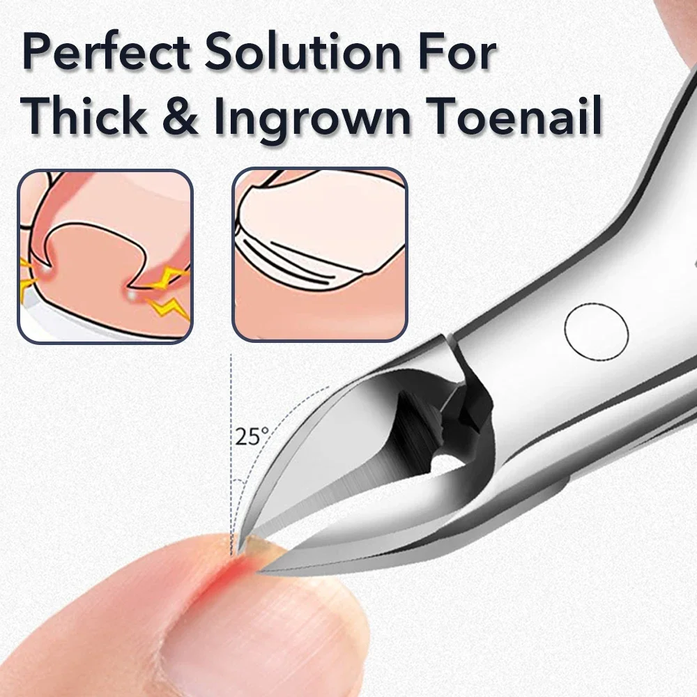 1Pcs Professional Nail Clipper Nippers Toenail Cuticle Cutter Stainless Steel Manicure Tools Nail Care Pedicure Tools