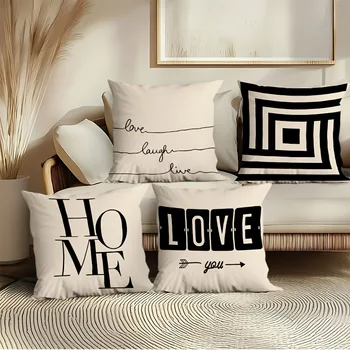 4PC Abstract Natural Elements Pillowcase Set 1