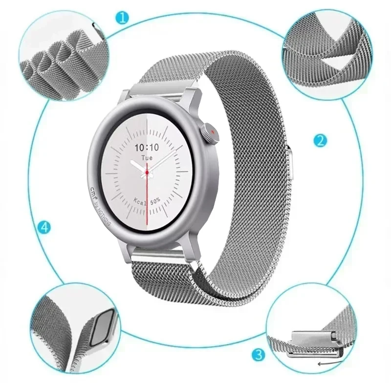 Magnetic Stainless Steel Loop Band Bracelet