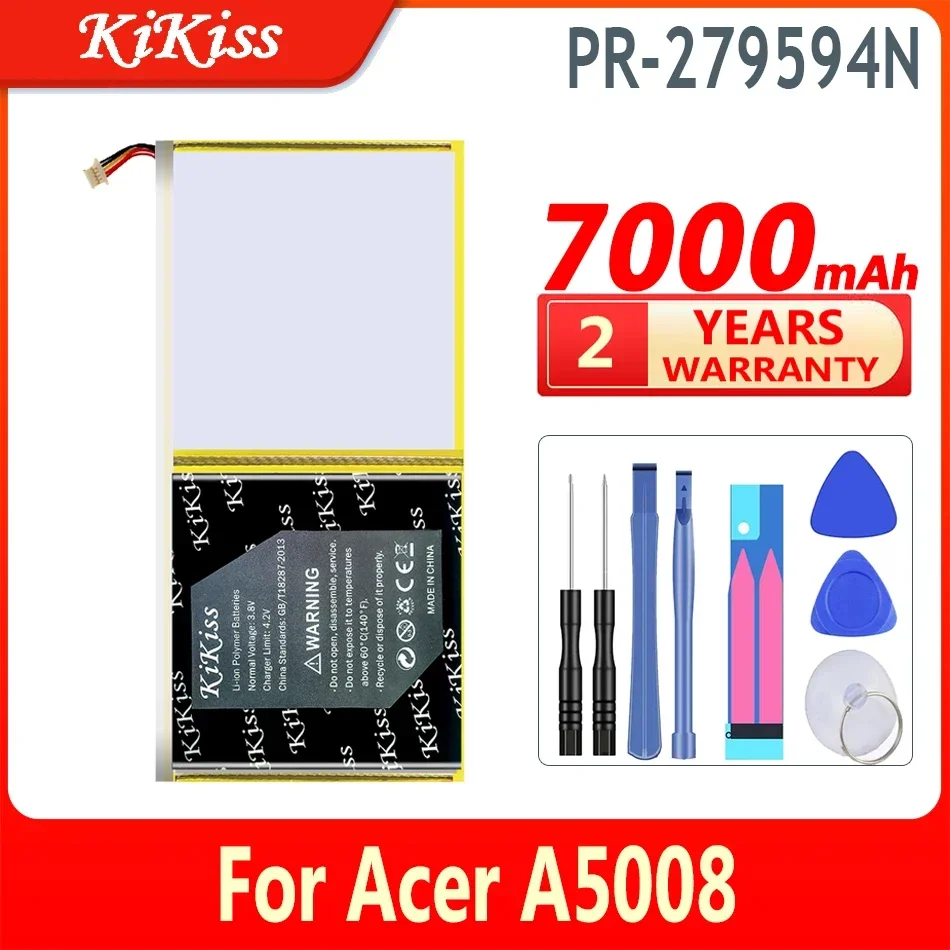 

Новая батарея 7000 мАч KiKiss, модель Φ PR279594N для Acer A5008 Iconia One 10 One10 PR-279594N Iconia 10 Iconia10