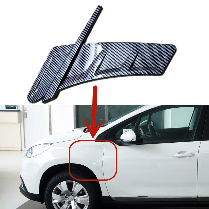 Per Peugeot 2008 2014 -- 2023 Anno Fender Gonne Body Kit Prese D'Aria Anteriori Posteriori Vent Cover Accessori 2 Pezzi