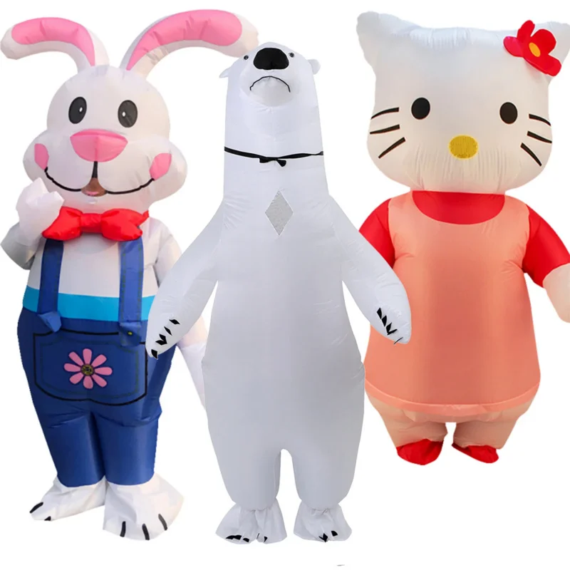 

Beautiful Cute Hello Cat Halloween Costumes for Women Adult Children Birthday Party Full Body Cosplay Inflatable Costume