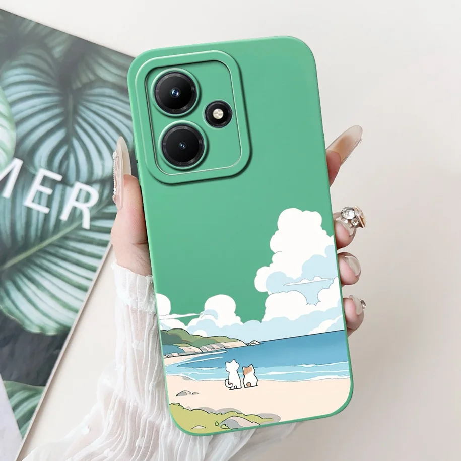 Flowery Soft Silicone Phone Case - Slim and Stylish with NFC Capability