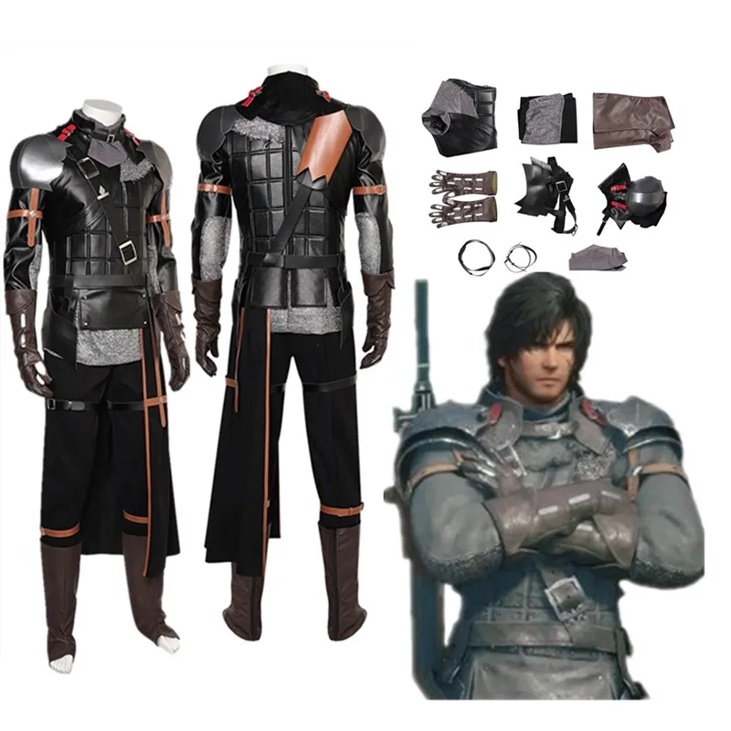 

Clive Rosfield Cosplay Costume Fantasy Fantasia Adult Men Uniform Top Pants Gloves Outfits Halloween Carnival Suit