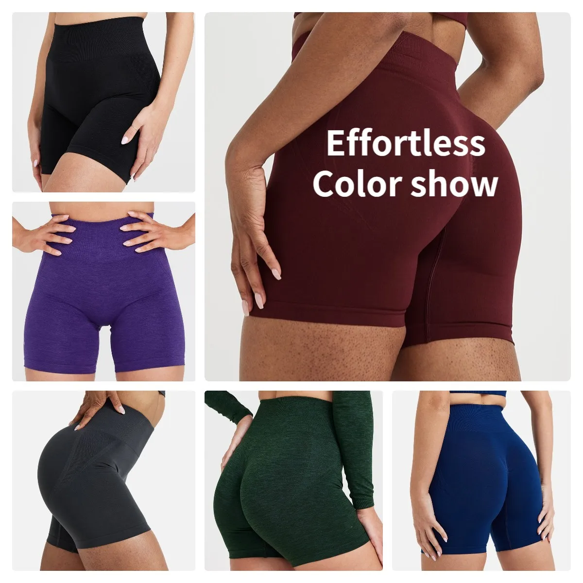 Effortless Amplify Seamless Fitness Shorts Women Scrunch Butt Booty Yoga Shorts Running Workout Sportswear Gym Clothing
