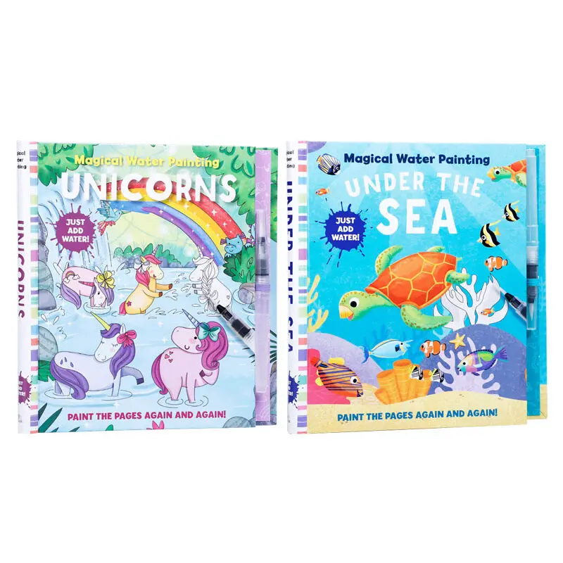 

MiluMilu English Original Magical Water Painting Series 2 This Co-Sale Under The Sea Unicorns 3-5 Years Old Young Enlightenment