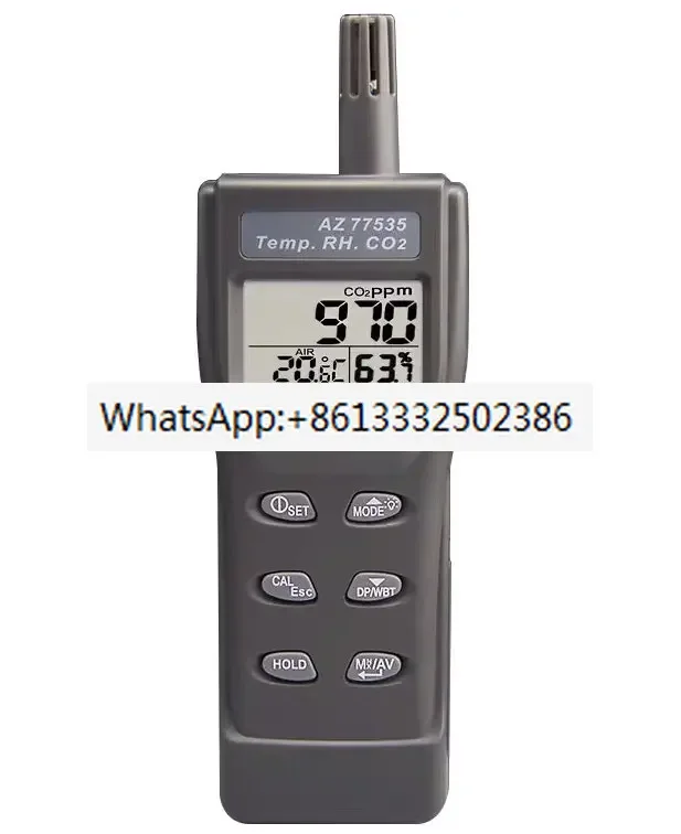 

AZ77535 Portable CO2 Detector Temperature Humidity Meter Digital Carbon Dioxide Tester
