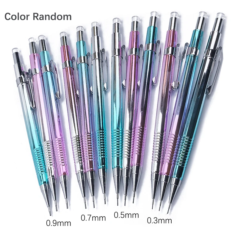 Mechanical Pencil Ball-Point Pen 2 In 1 Blue Ink 0.3 0.5 0.7 0.9mm HB Lead Smooth Writing School Office Writing Stationery 5