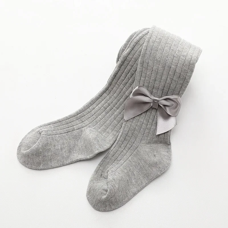Kids Pantyhose Toddler Tights Cute Bowknot Tights For Girls Knitted Cotton Winter Girls Tights High Waist Children Pantyhose Baby Girl Toddler
