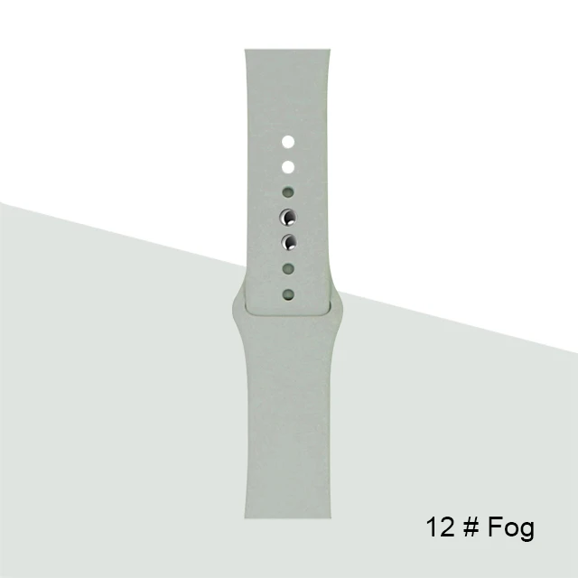 Silicone Strap For Apple Watch band 45mm 41mm 44mm 40mm 38mm 42mm Watchband Bracelet Correa For Iwatch Series 6 Se 5 4 3 7 Fog-12