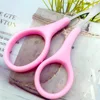 Eyebrow Trimmer Scissor with Comb Female Male Eyebrow Eyelash Scissors Safety Stainless Steel Face Razor Makeup Beauty Scissors 4