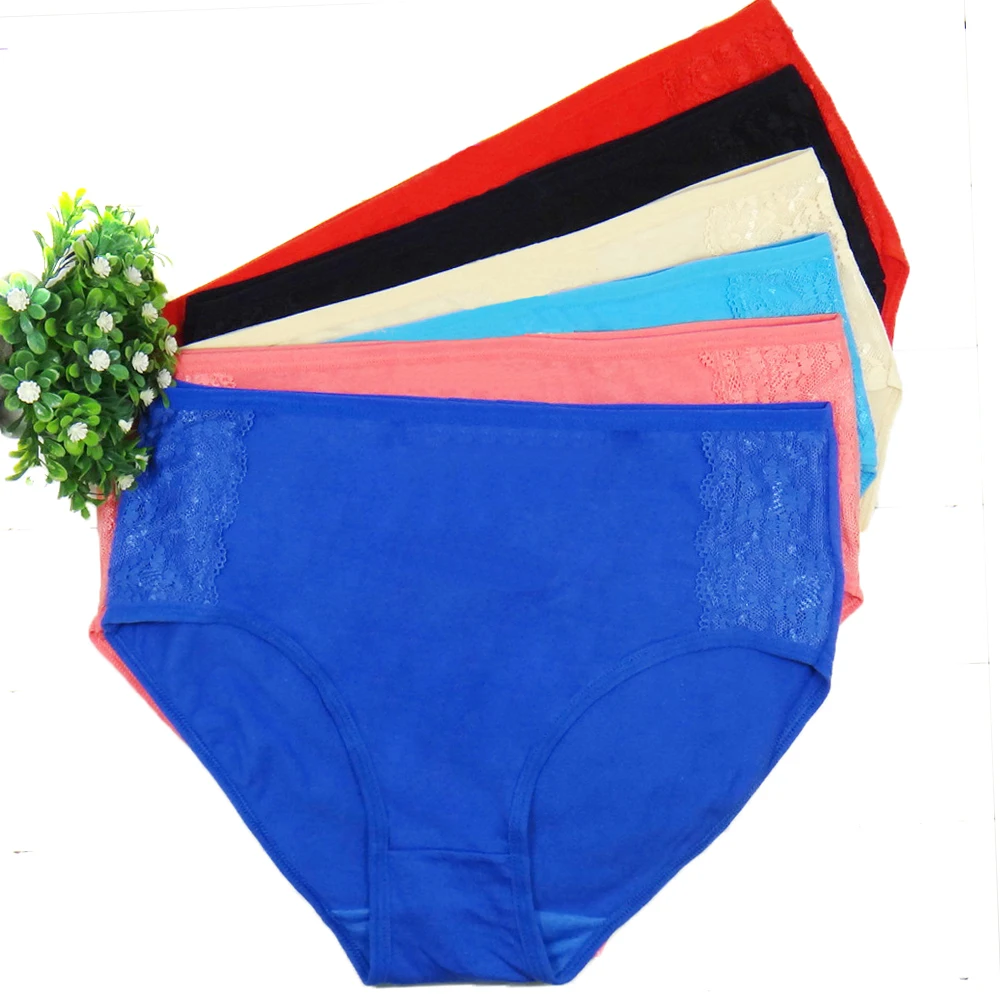Plus size 2XL/3XL/4XL hot ladies Lace Panties Big yards cotton