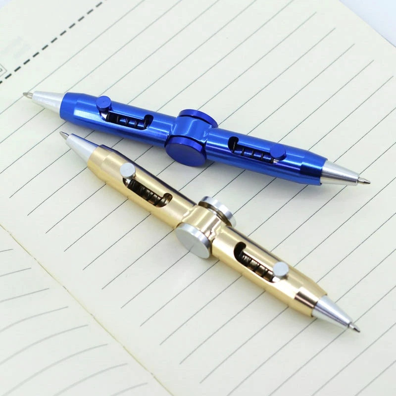 New Creative Metal Ballpoint Pens Fingertip gyro Decompression tools gift box