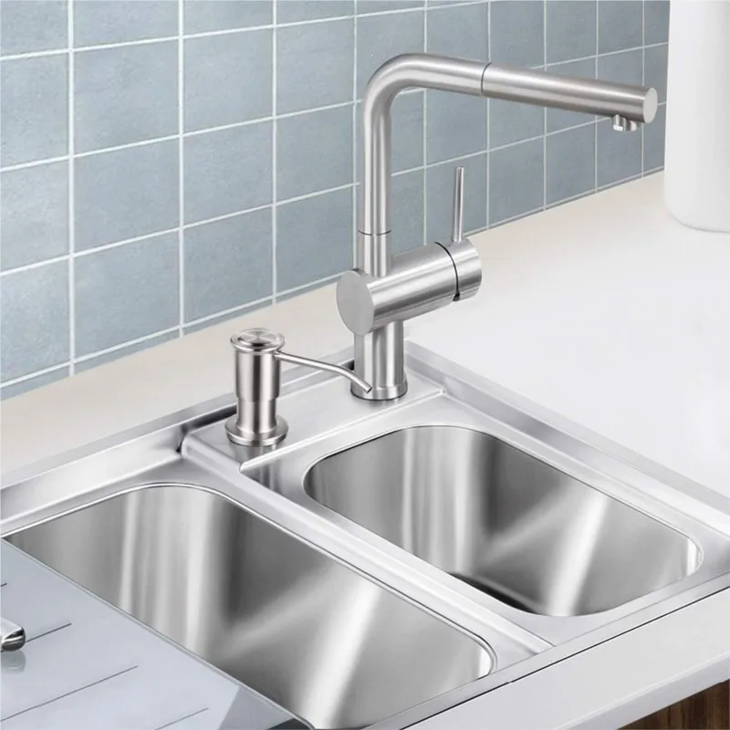 Concave And Convex Liquid Soap Dispenser Stainless Steel Soap Dispenser Bathroom Kitchen Sink Built-In Dispenser 500ml soap dispenser soap pump soap dispenser head