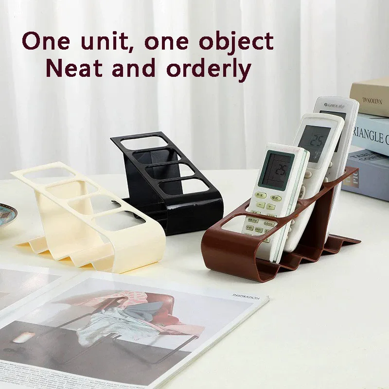 4 그리드 스토리지 랙 Tv 에어컨 원격 제어 스탠드 홀더 데스크탑 선반 잡화 주최자 홈 오피스 스토리지 홀더