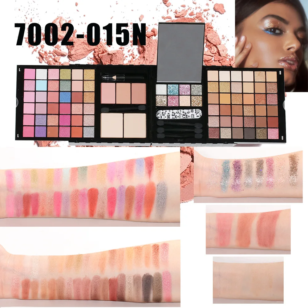 Halloween Multi-function Makeup Kit Full Set Box Eyeshadow Powder Blush Lips Makeup for Women Beginner Travel Portable Palette