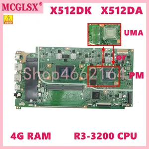 Материнская плата для ноутбука X512DK X512DA R3-3200 CPU 0G/4G-RAM UMA/PM (216090-5018-V2G)