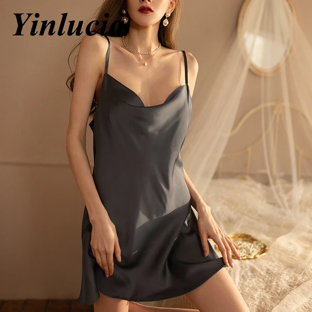 Hotsexivideo - Erotic Porn Deep V Suspender Slit Dress Sexy Solid Color Dress Backless  Mini Dresses Home Pajama Hot Hot Sexi Video Nightdress - Dresses -  AliExpress