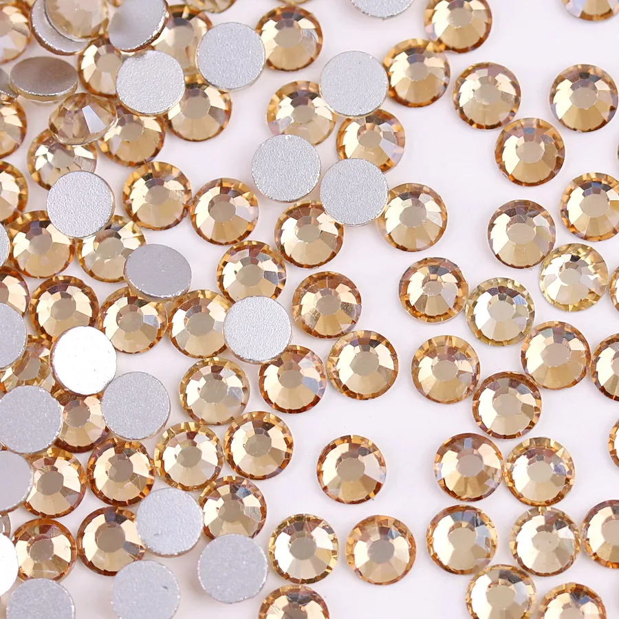 Elegant Assortment of Colorful Glass Crystal Flatback Rhinestones for DIY Nail Art and Crafts