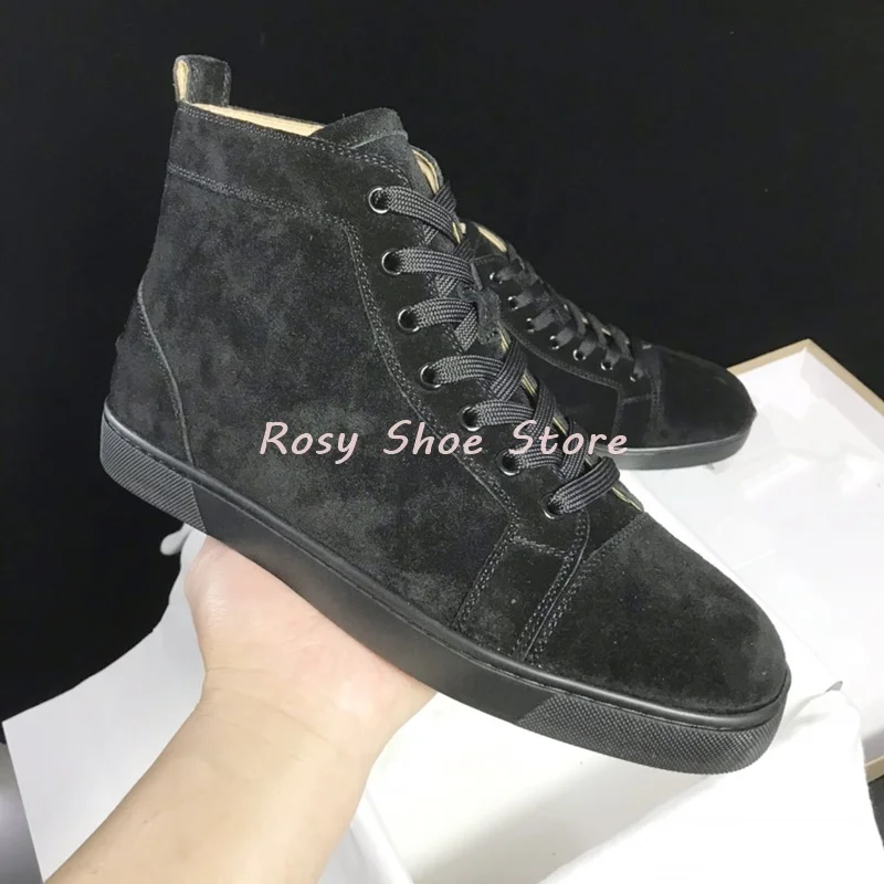 Men's and Women's Black Versatile Training Shoes Round Toe Lace-Up Flat Comfortable Sneakers Spring Autumn Fashion Concise Style 3