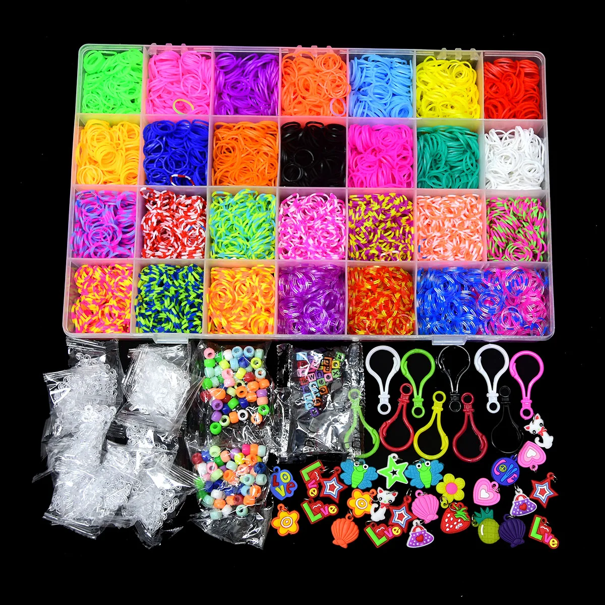 DIY Toy Loom Rubber Bands 10000pcs Silicone Bands Elastic Refill