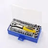 38 In 1 Torque Wrench Socket Set 3/8" inch/Metric Ratchet Driver Socket Wrench Tool Set Kit Trox For Car Repair Hand Tool Kit