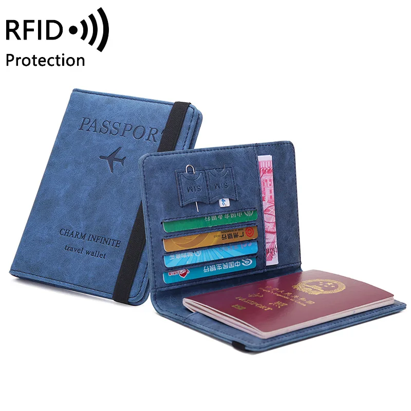 Travel Passport Holder - RFID PU Leather Wallet