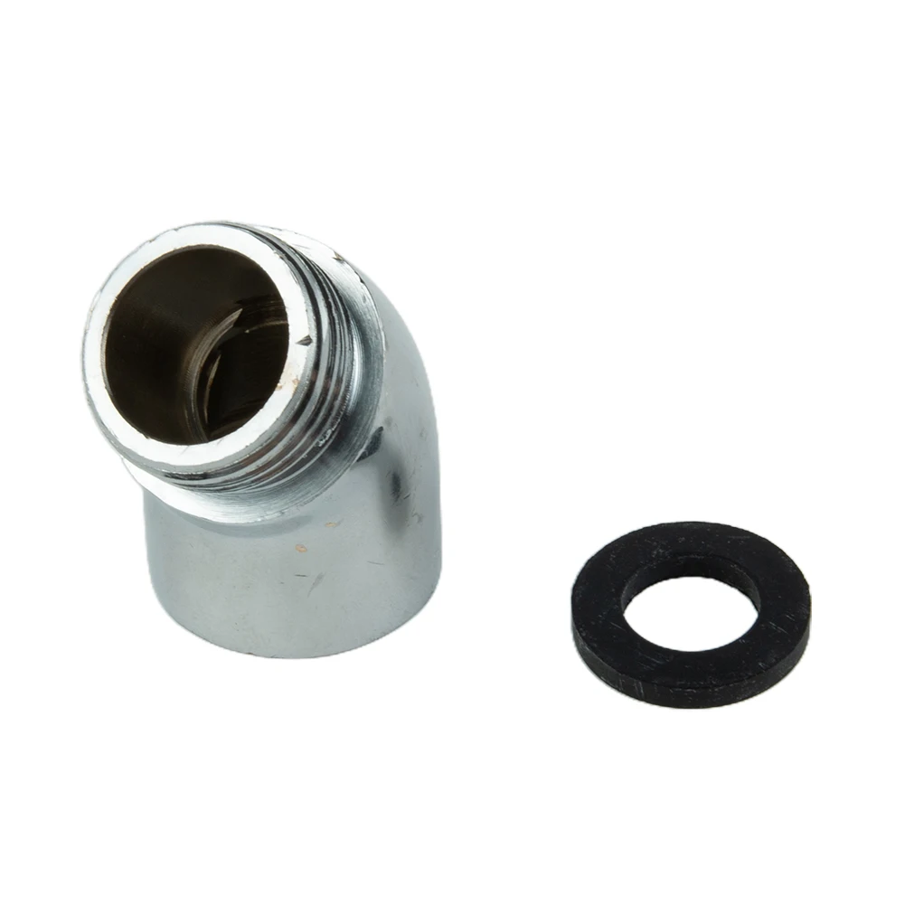 Shower Elbow Adapter For Hand Shower Head Top Spray Thread G1/2 145&deg; Inclination Chrome Angle Bracket Bathroom Accessories