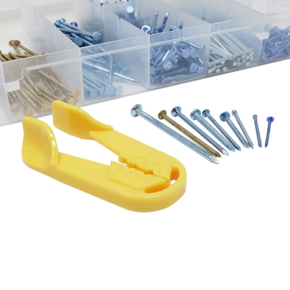 550pcs Hardware Nails Assortment Kit, Picture Hanging Nails, Galvanized