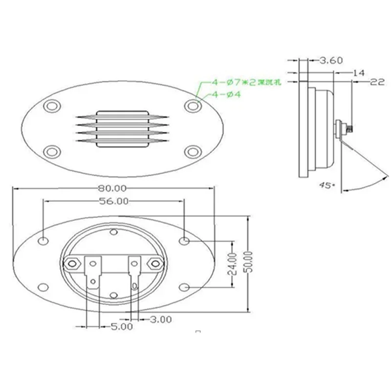 Audio Speakers Tweeter Treble 2Pcs 30W AMT Tweeter HiFi Ribbon Tweeter Speaker Air Motion Transformer Car Loudspeaker AVT Driver Neodymium Home Movie Theater