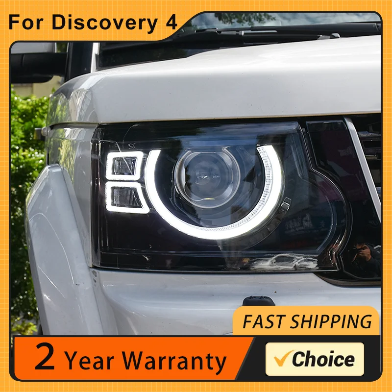 

for Land Rover Discovery 4 Headlamp Assembly 2010-2017 Modifications Defender Same LED Daylight Streaming Light Laser Lens