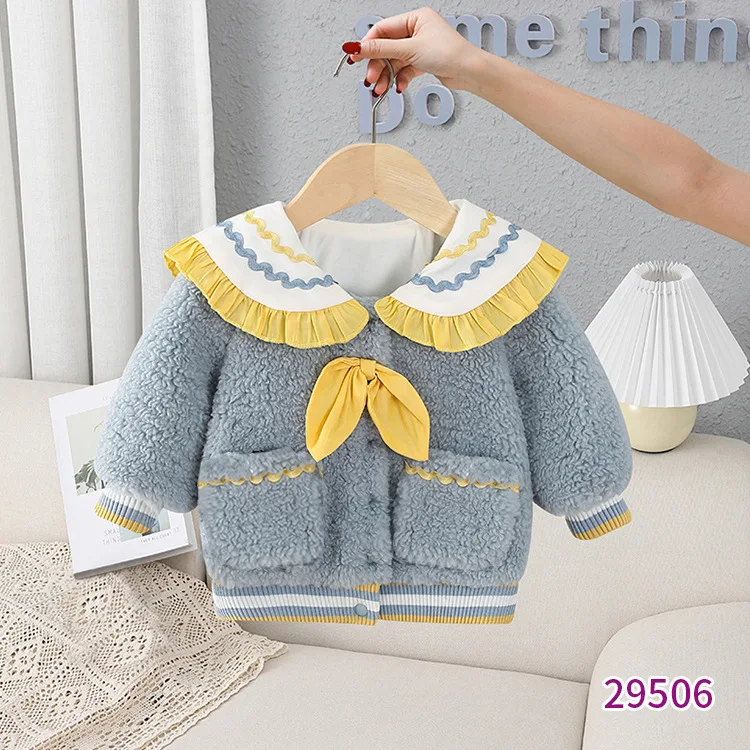

Children Jacket Coats Hooded Baby Girls Warm Parka Plus Fleece Thick Wool Fleece Coats for Girls Outerwear Children Jackets
