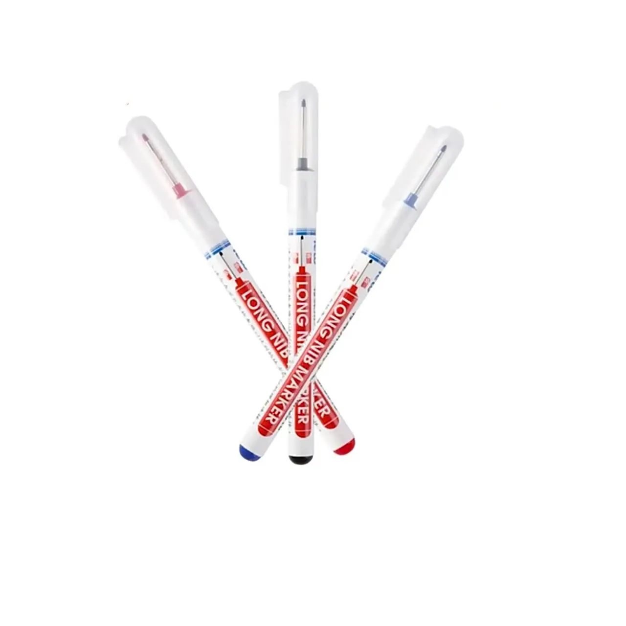 6 개/대 금속 천공 펜에 대 한 20mm 깊은 구멍 긴 펜촉 머리 마커 방수 욕실 목공 장식 다목적