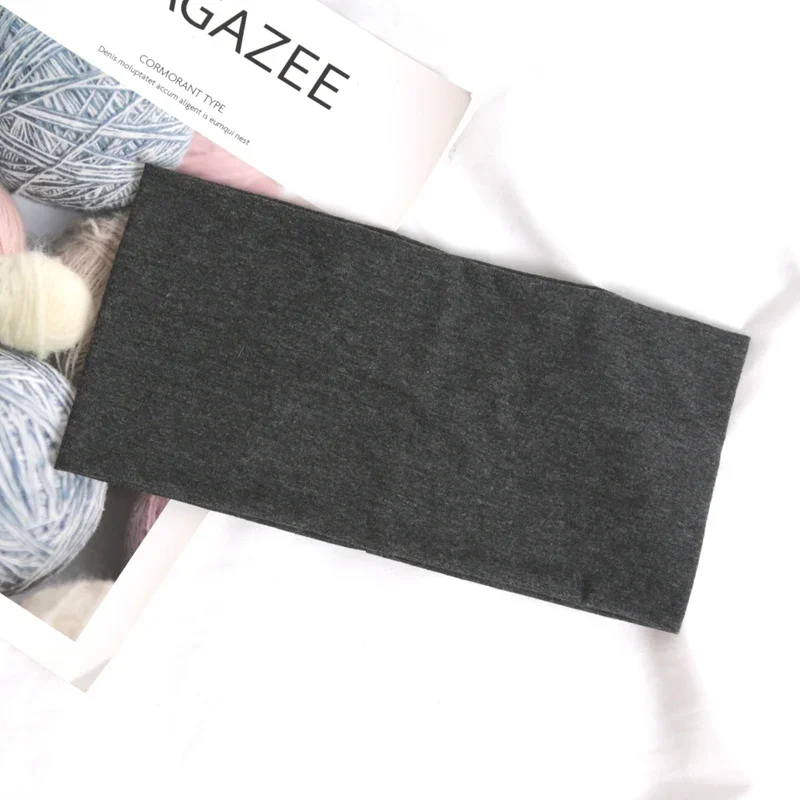 Korean Headband Running Solid Color Wide Elastic Hair Bands Women Men Sport Yoga Hairband Black Soft Wash Face Makeup Headwrap