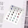 12 Pairs Crystal Rhinestone Magnetic Clip Non Piercing Earrings Fashion Jewelry 1
