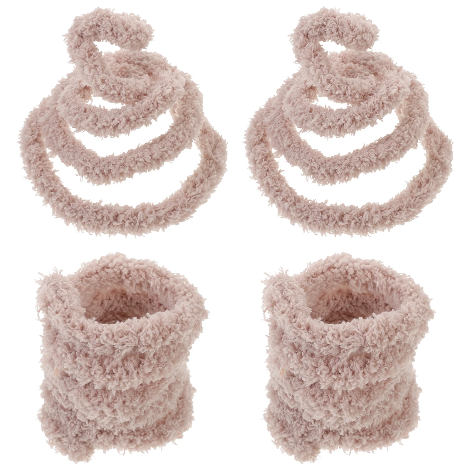 

4 Pcs Plush Twist Stick Handmade DIY Accessory Children’s Toys Bar Flexible Educational Iron Wire Twisted Rod