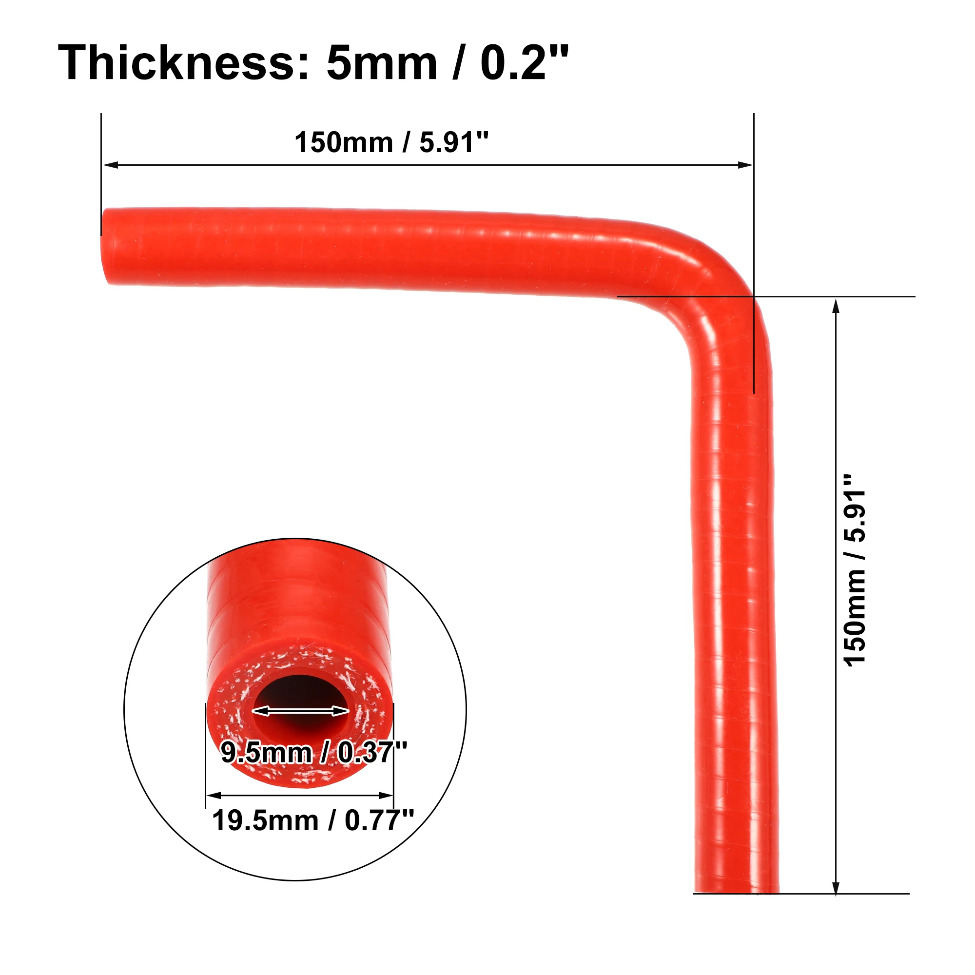 90 Degree 9.5/11/13/16/19/22/25/28/32/35/40/45/48/54MM elbow silicone hose coupler intercooler tube 150*150MM silicone hose silicone hose connector