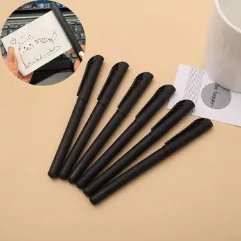 قلم جل أسود مع لفافة فارغة قابلة للسحب ، قلم حبر جاف للامتحان ورقي قابل للسحب ، أدوات مكتبية للدراسة